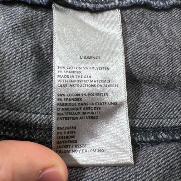 L’Agence Kaydence Double-Breasted Denim Jacket, XS - Picture 9 of 13
